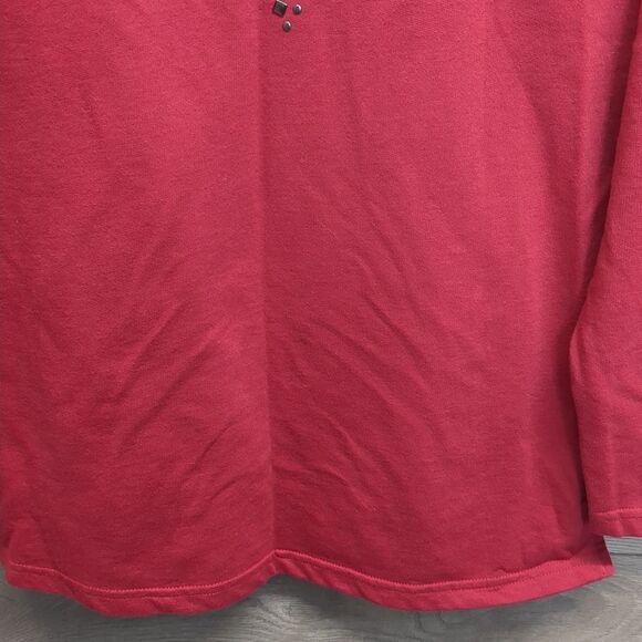 No Brand Red Embellished Crewneck Sweater Women's Size Medium - Picture 3 of 7